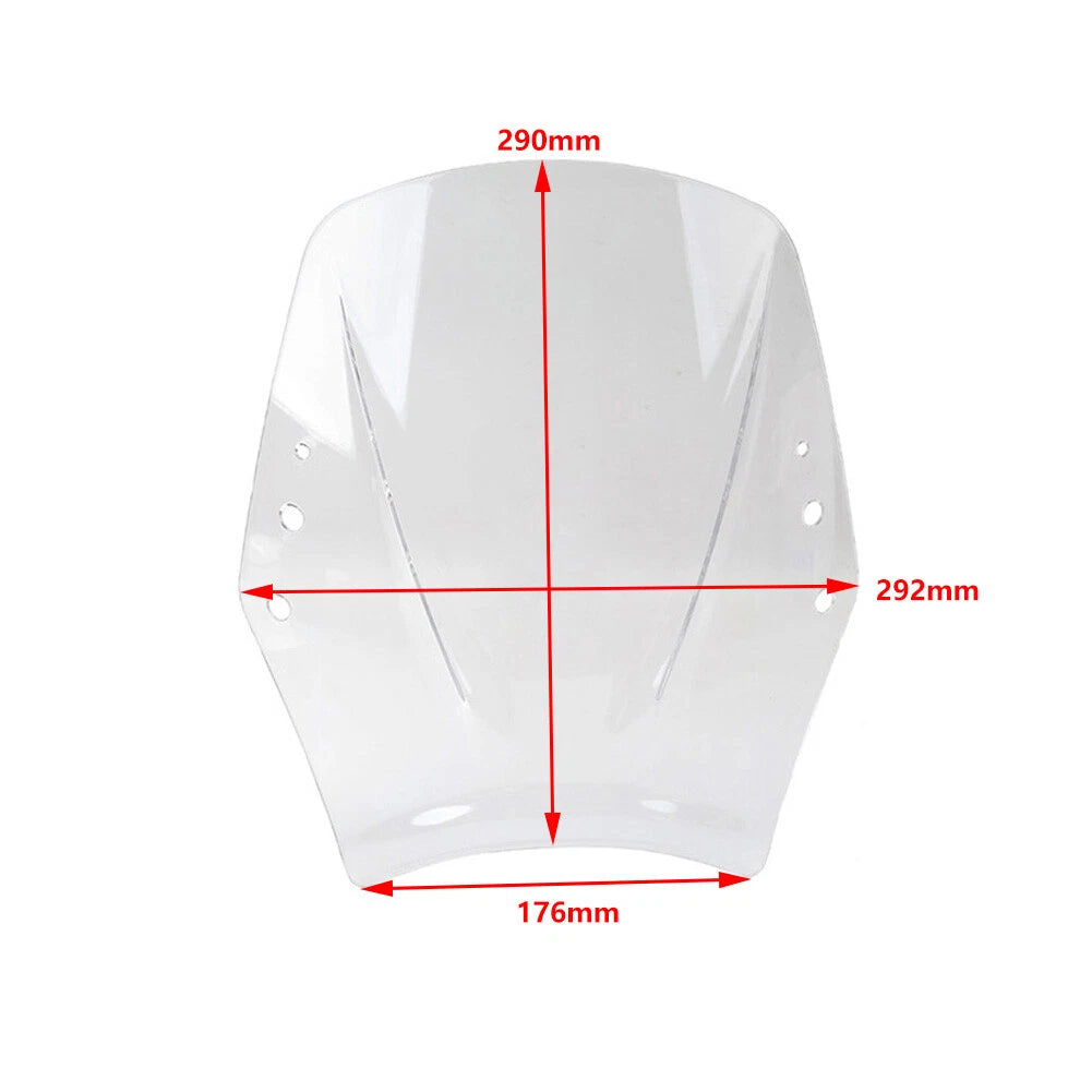 Universal Motorcycle Windshield Deflector Gray