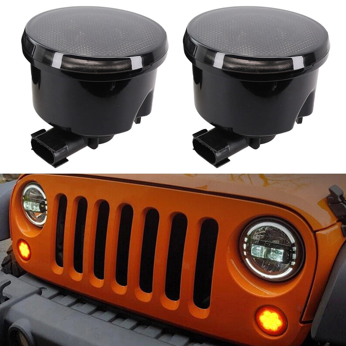 2X Turn Signal Lights for Jeep JK JKU (2007–2017) Waterproof