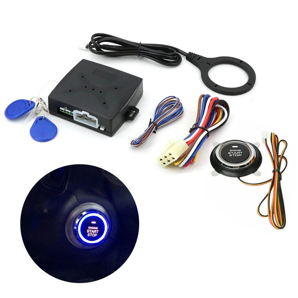 Smart 12V RFID Car Engine Alarm Push Button Keyless Entry for Universal