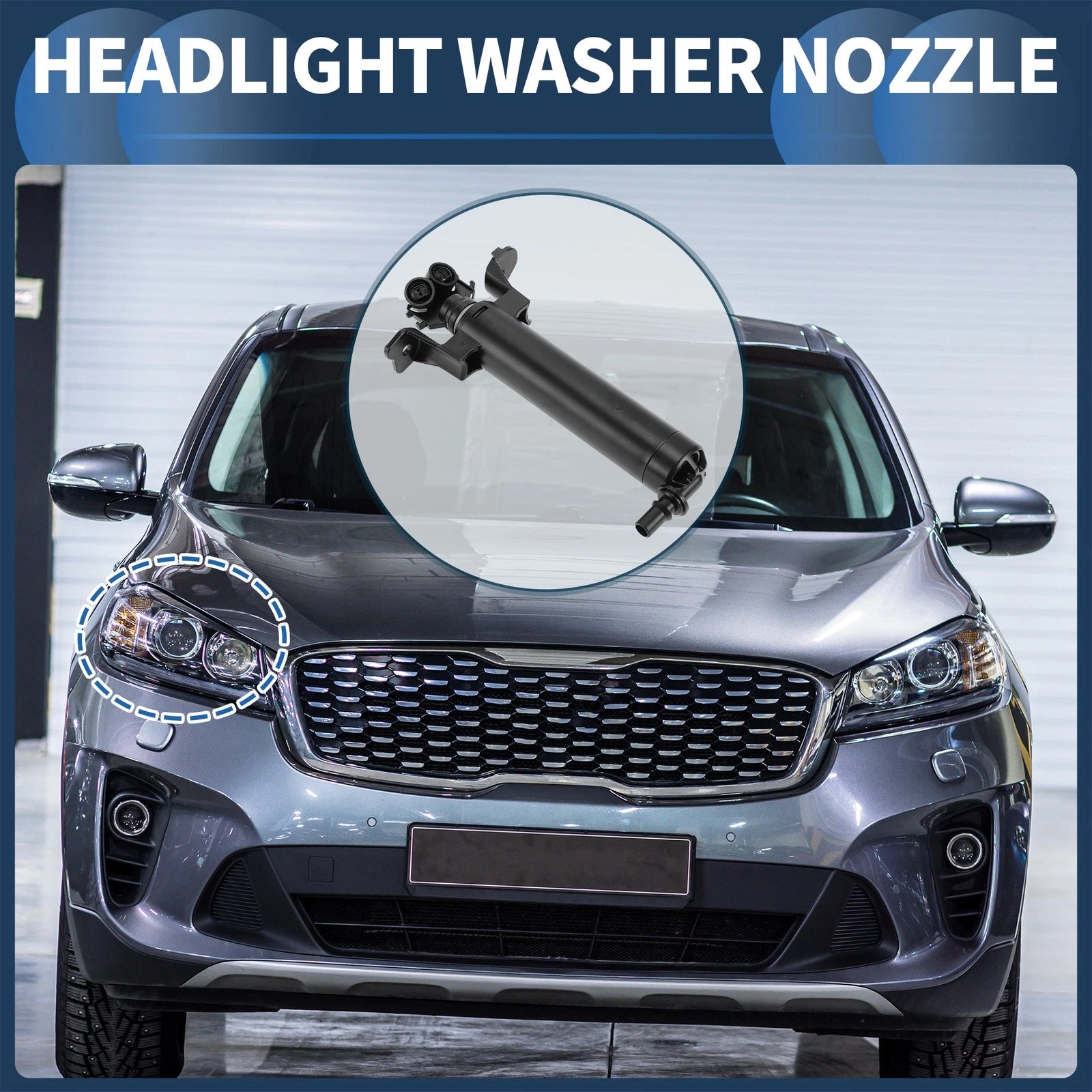 Front Passenger Side Headlight Washer Nozzle Replacement for Audi A3 (2013–2016)