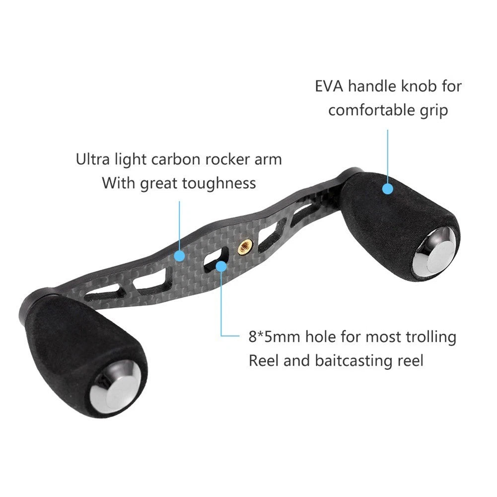 EVA Grip Fishing Reel Handle for Left Right Use - Lightweight Portable