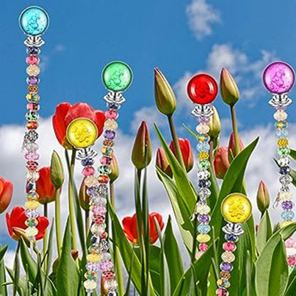 8 Piece Mini Garden Stakes Kit with Colorful Diamond Tops