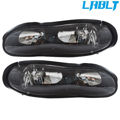 Set of 2 Halogen Headlights for Chevy Camaro Z28 SS (1998–2002)