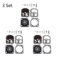 Set of 3 Carburetor Gasket Diaphragm Repair Kit for Stihl 010 011 011AV
