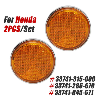 2X Amber Front Fork Cover Reflector for Honda CT70 SL70 SL90 Z50A CL100 CB175