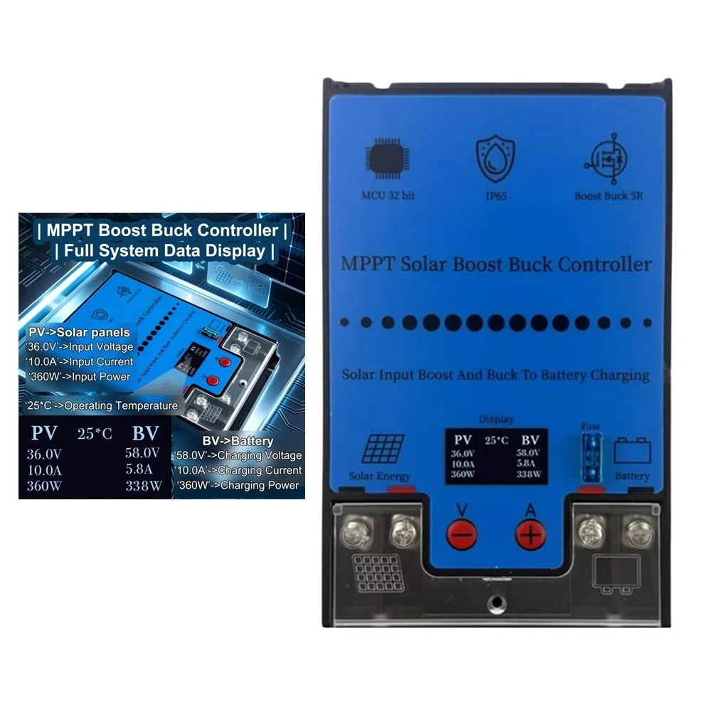 MPPT Solar Controller for 12V 24V 36V 48V 60V 72V Battery Packs