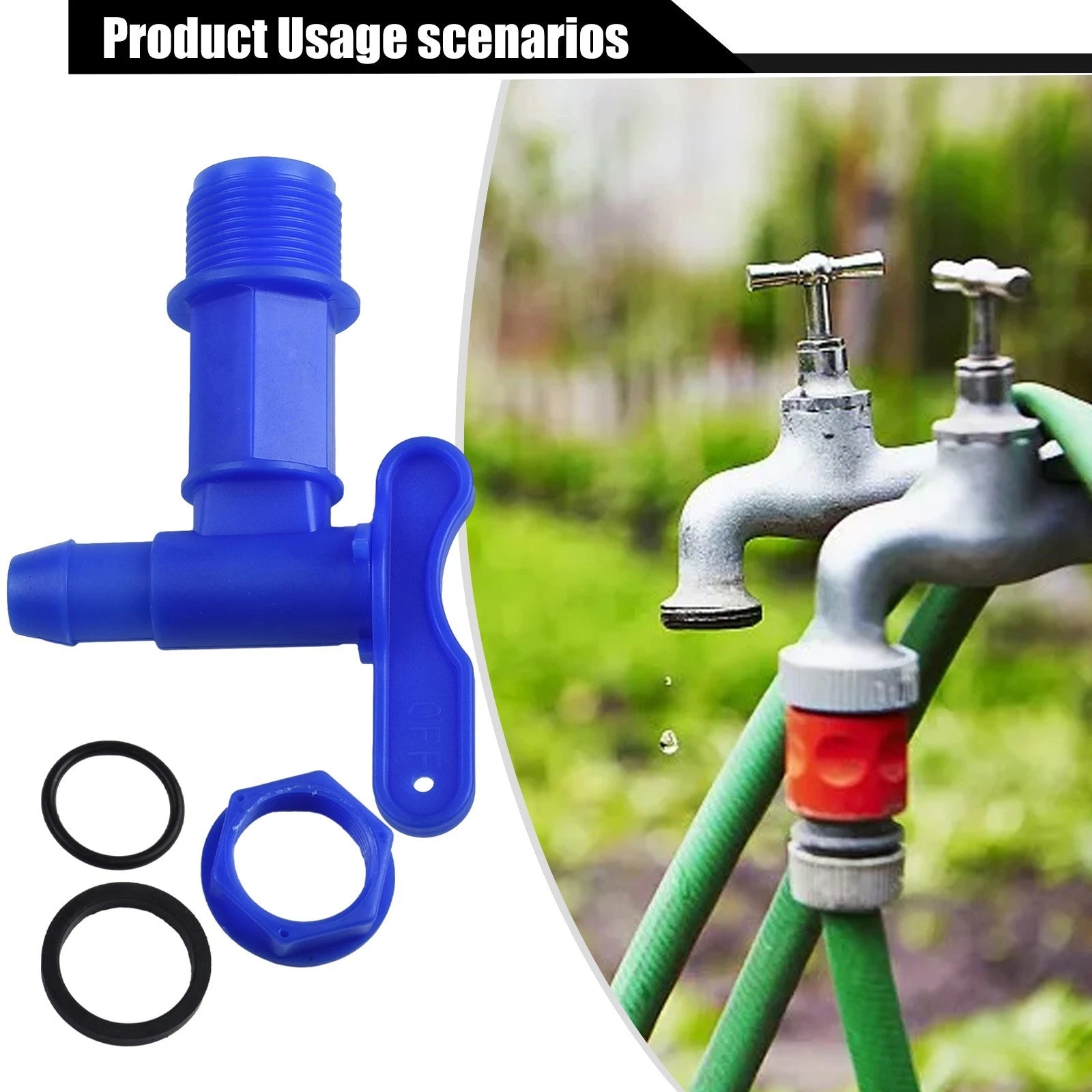 Faucet for Home & Garden Water Butt Tap (Plastic)