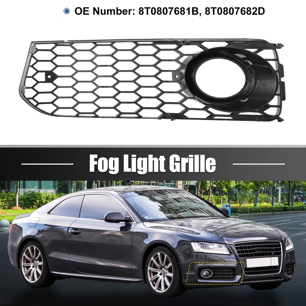 Front Fog Light Mesh Grill Cover for Audi A5 S-Line (2008–2012)