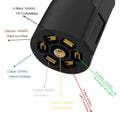 7-Way Trailer Cable Cord Wire Harness Light Plug Connector for 6 FT