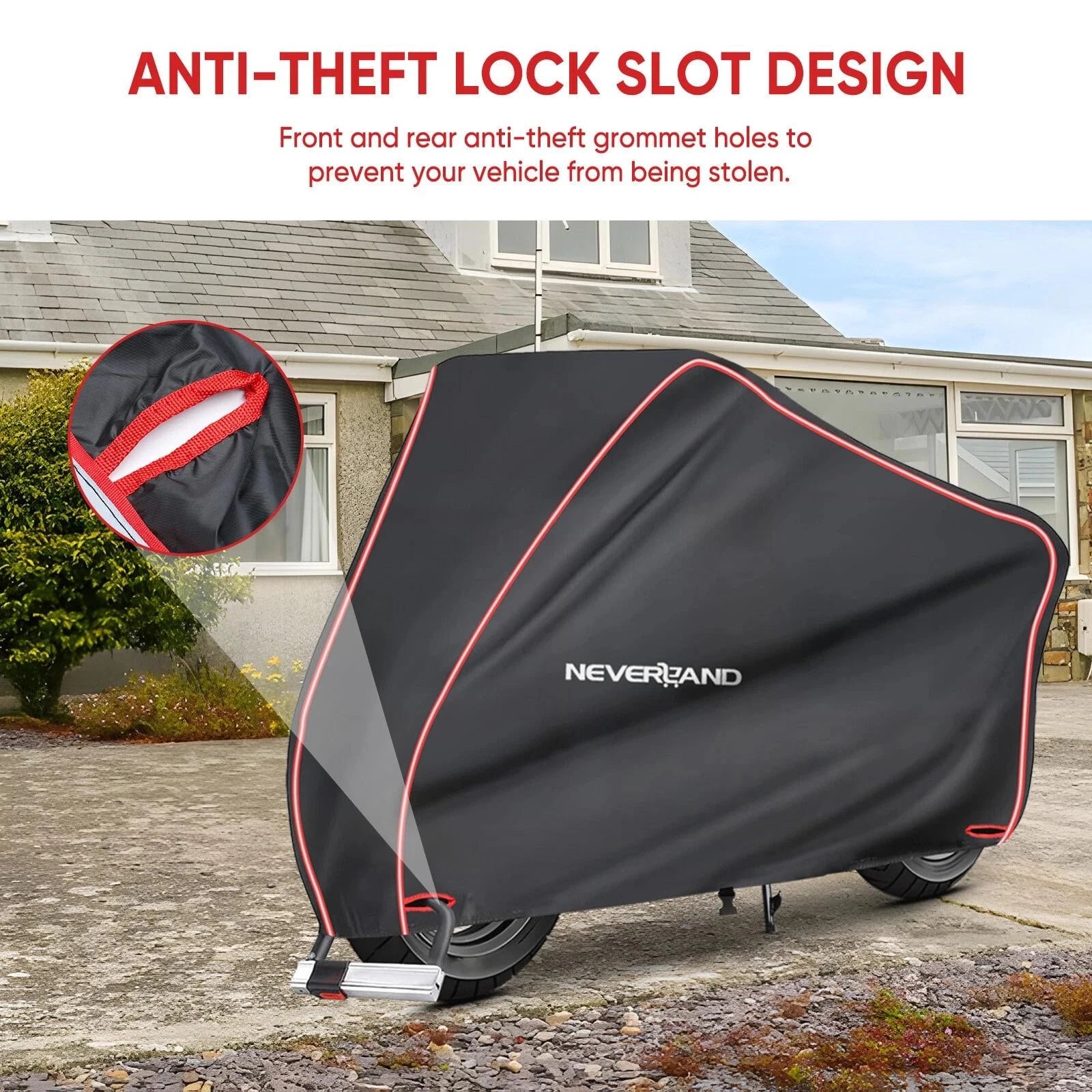 Motorcycle Cover for Outdoor Storage Waterproof Dustproof Protector
