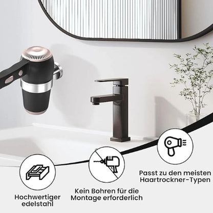 Hair Dryer Rack for Most Blow Dryers (Space-saving Design)