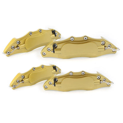 Set of 4 3D Metal Brake Caliper Covers for Universal Fit (Large & Medium) GOLD