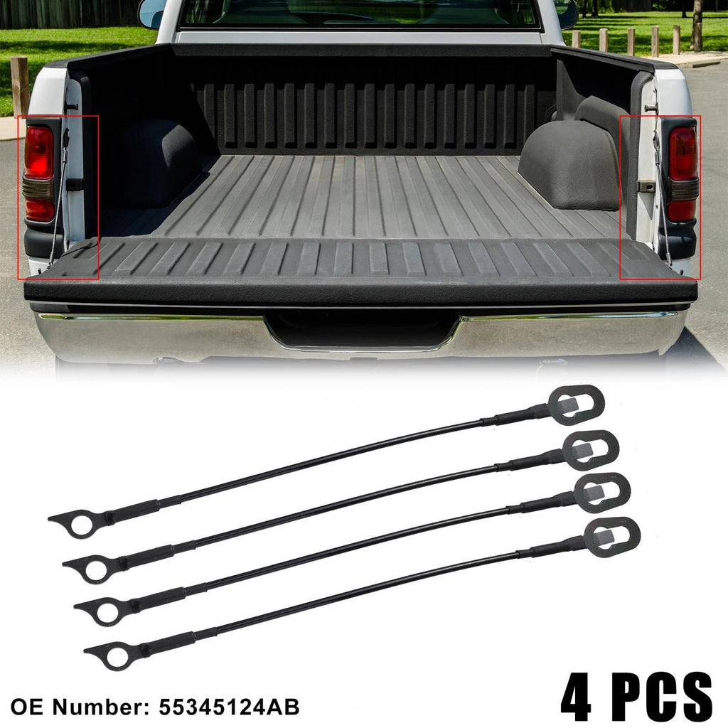 Tailgate Support Cables Set 4pc Replacement for Dodge Ram 2500 (1994–2002)