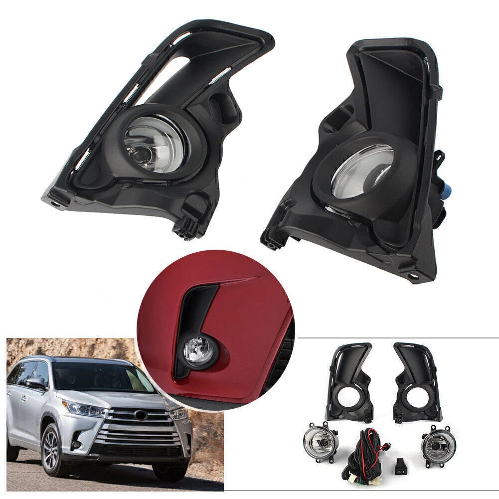 Fog Light Kit for Toyota Highlander (2017–2019) - Includes Switch & Wire Covers