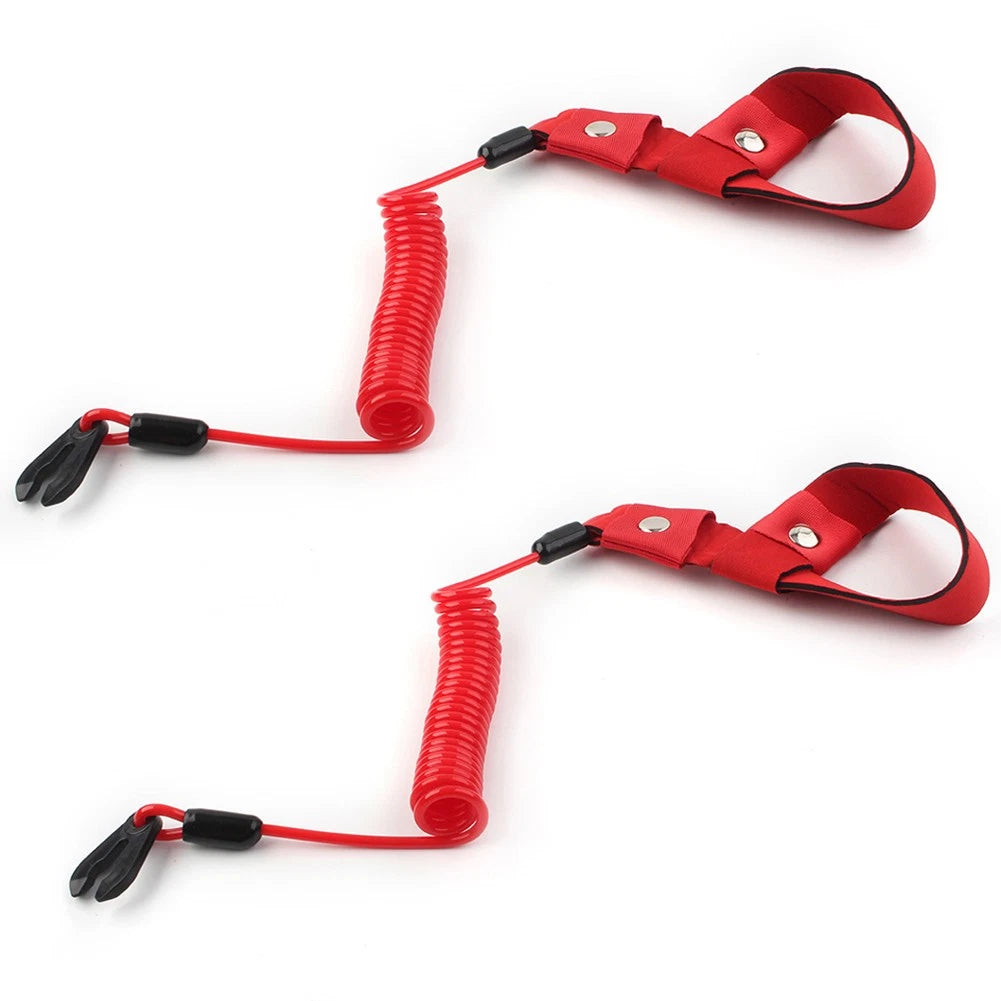 2PCS Stop Kill Key Floating Safety Wrist Lanyard For Yamaha Jet Ski Wave Runner