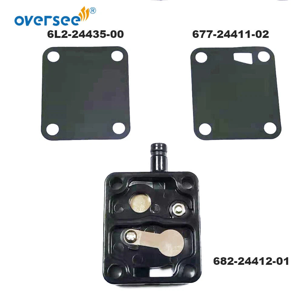 6L2 Fuel Pump Repair Kit for Yamaha Outboard 2T 15-25HP (682-24412, 677-24411)