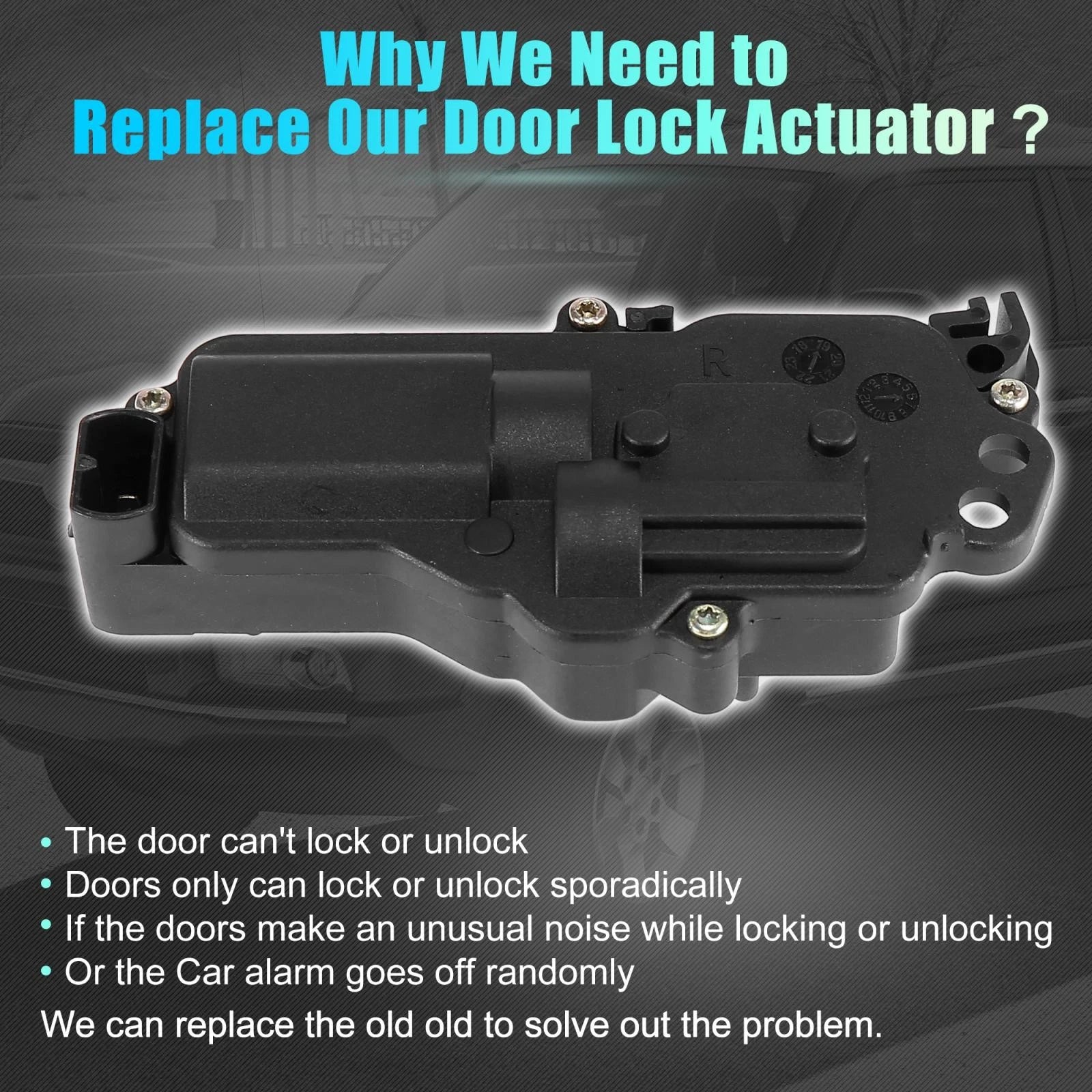 Power Door Lock Actuator Motor Front Right Replacement for Ford Expedition (2015–2017)