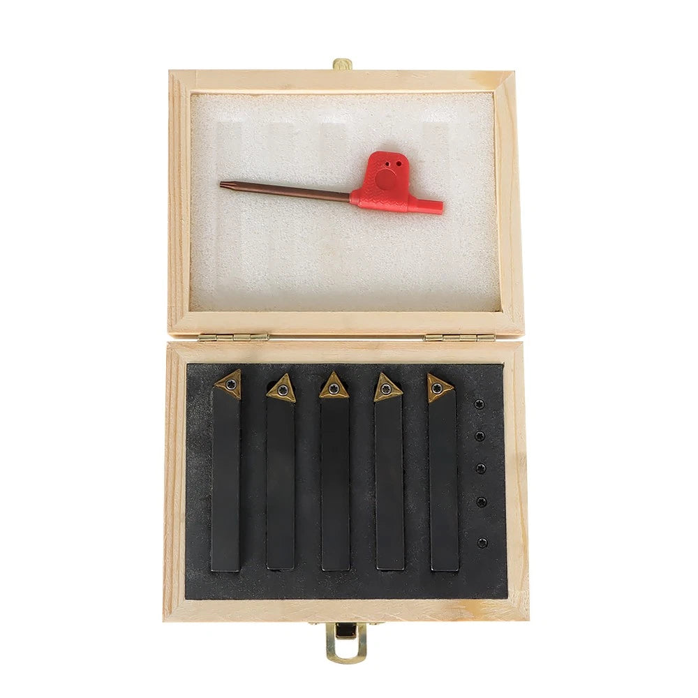 5-Pack 3/8" Indexable Carbide Turning Inserts for Machining Lathes