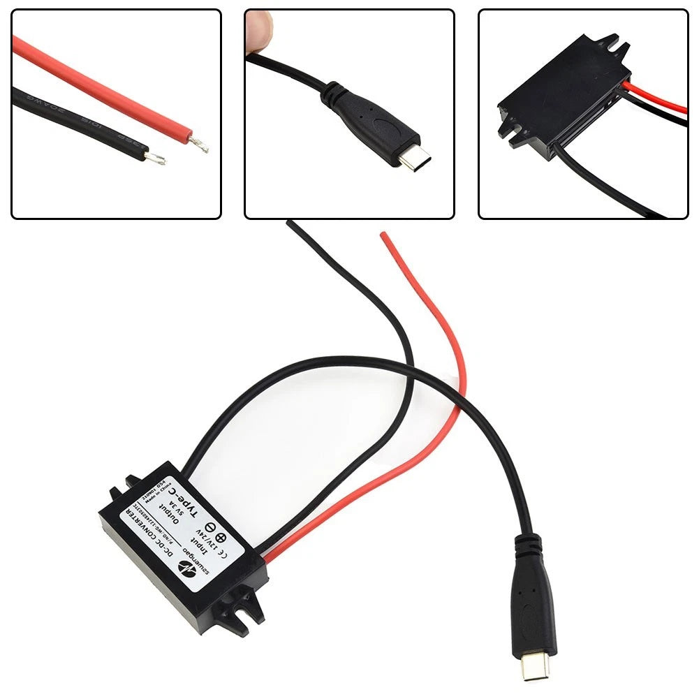 Type-C USB Smart Charger Module for 12V-24V Vehicles (2015–2023)