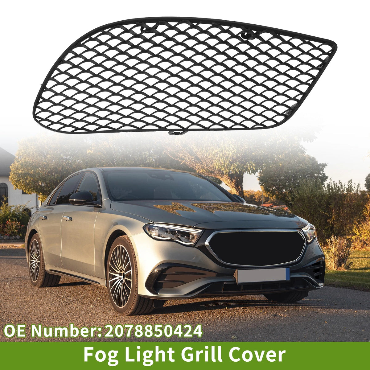 Front Right Fog Light Grill Replacement for Mercedes Benz E350 (2014–2017)