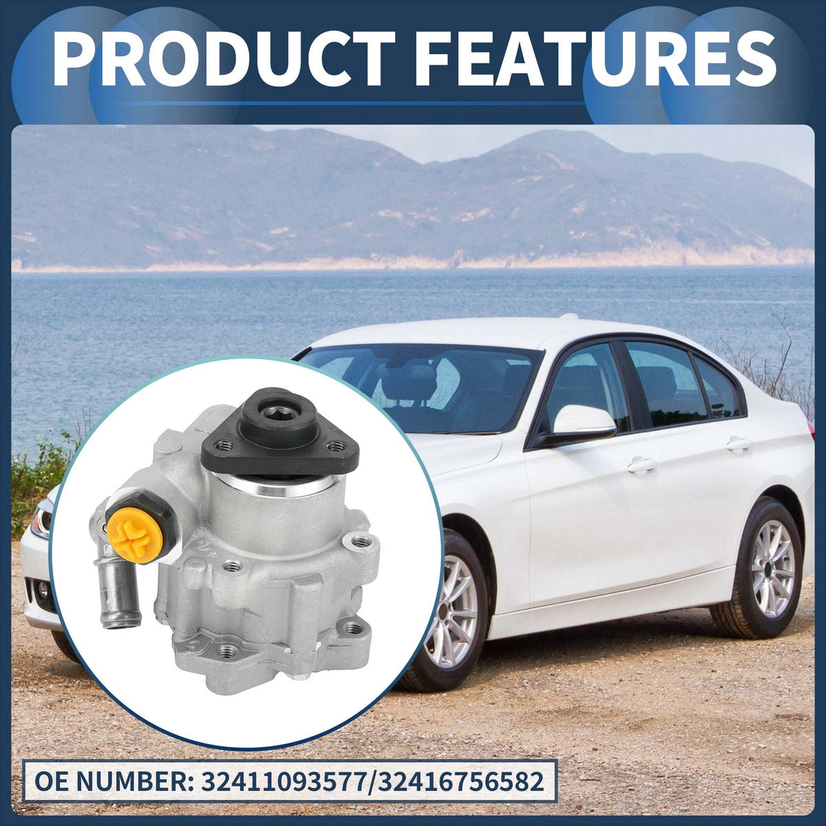 1 Pc Power Steering Pump No. 32411093577 for BMW 323i 328i (1998–1999)