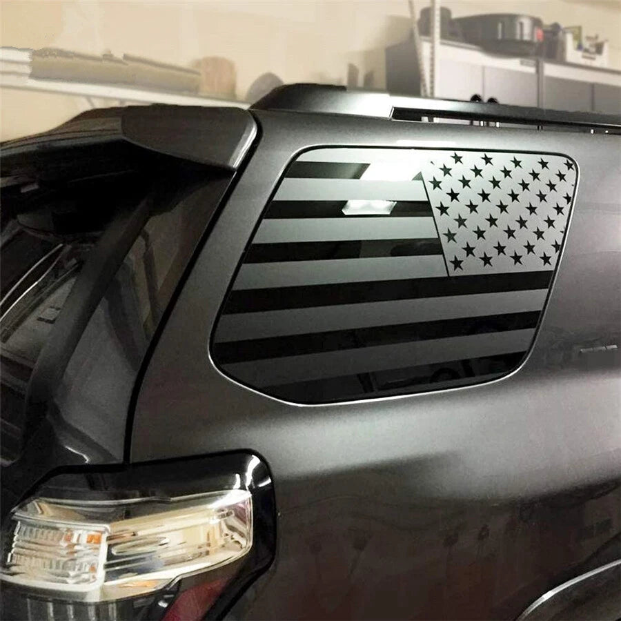 2Pcs American Flag Rear Side Window Decals for Toyota 4Runner (2010–2022)
