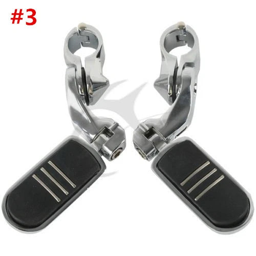 Chrome Highway Short Angled Pegs for Harley (1.25")