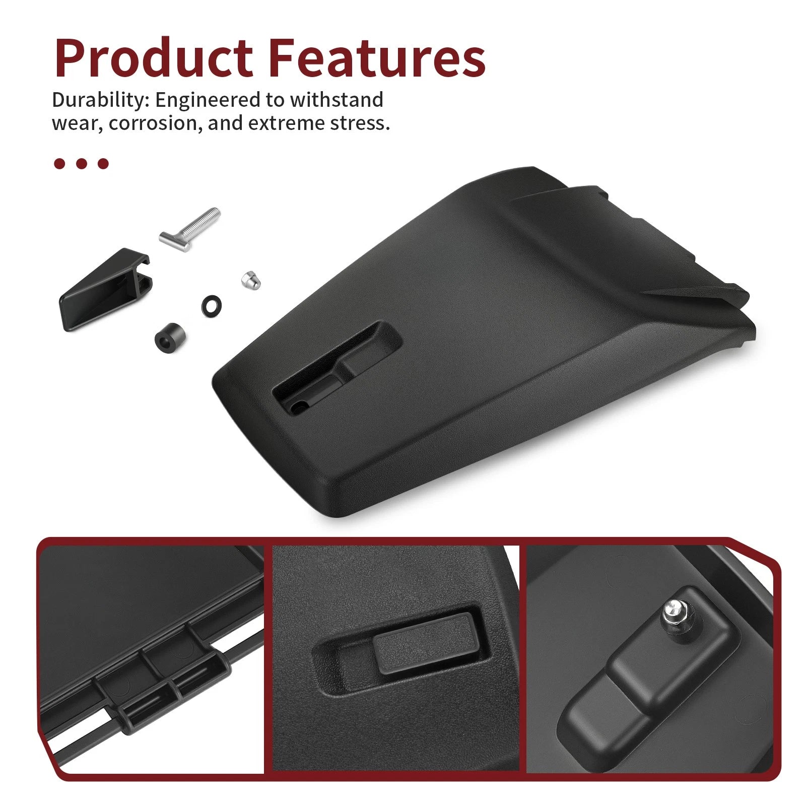 Storage Box Lid Cover & Latch Kit for Arctic Cat TRV 400 450 500 550 700 1000