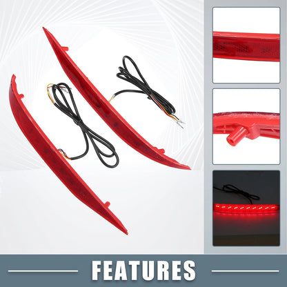 Rear Bumper Reflector LED Brake Tail Turn Signal for Hyundai Elantra (2021–2022)