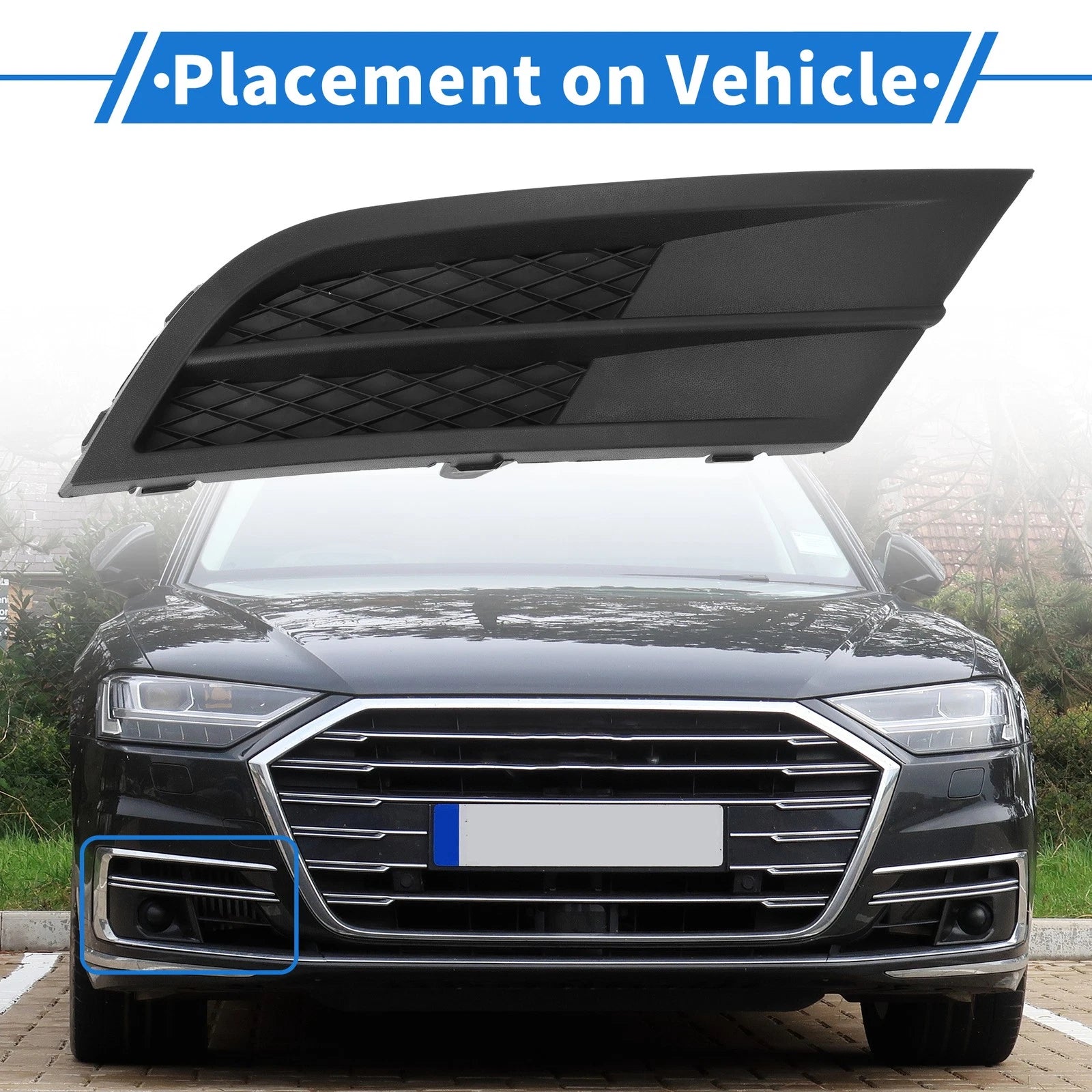 Front Right Fog Light Grill Replacement for Volkswagen Jetta (2015–2018)