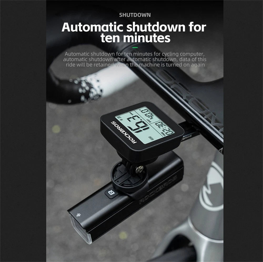 ROCKBROS GPS Bike Computer Waterproof Cycling Wireless Speedometer Professional