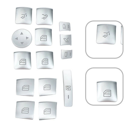 Set of 4 Chrome Auto Window Lift Button Switch Trim for A/B/C