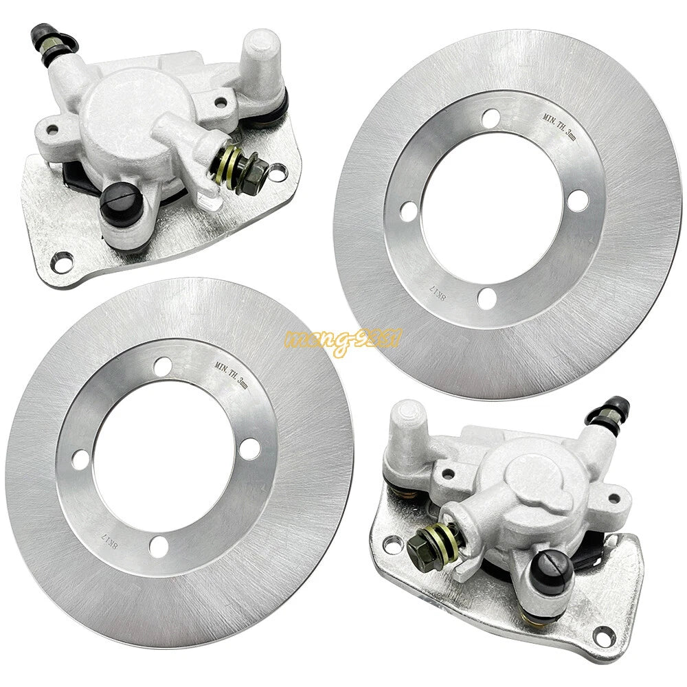 Front Brake Calipers w/Rotors for Suzuki King Quad 400 (2008–2020)