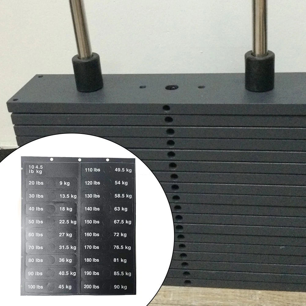 Weight Stickers for Gym Equipment