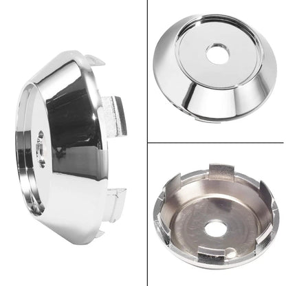 Set of 4 Chrome Hub Caps for Universal 68mm Wheel Center Cap