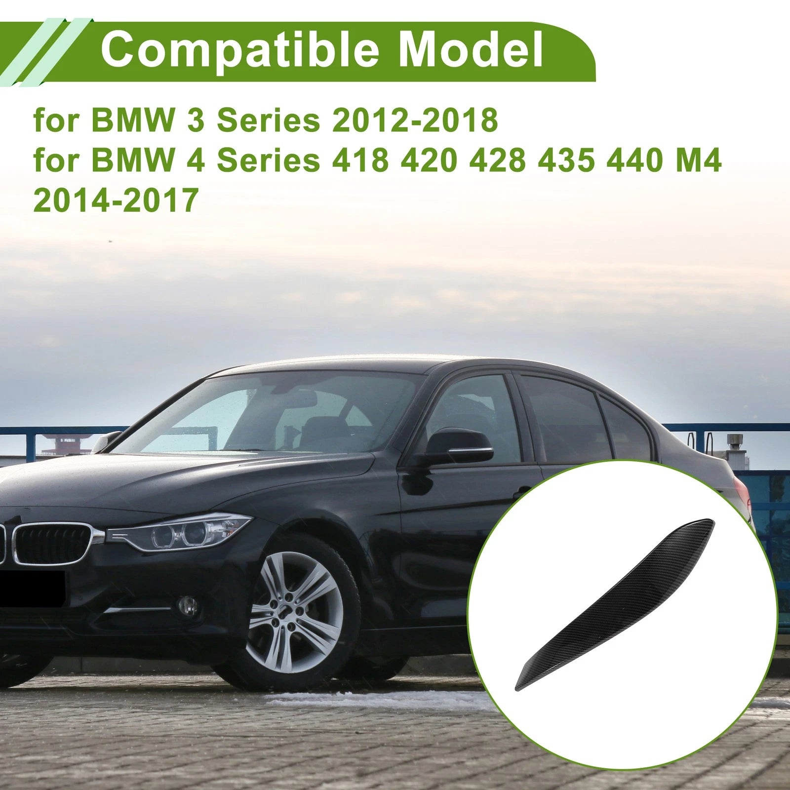 Door Panel Handle Pull Trim Cover for BMW 3 Series (2012–2018)