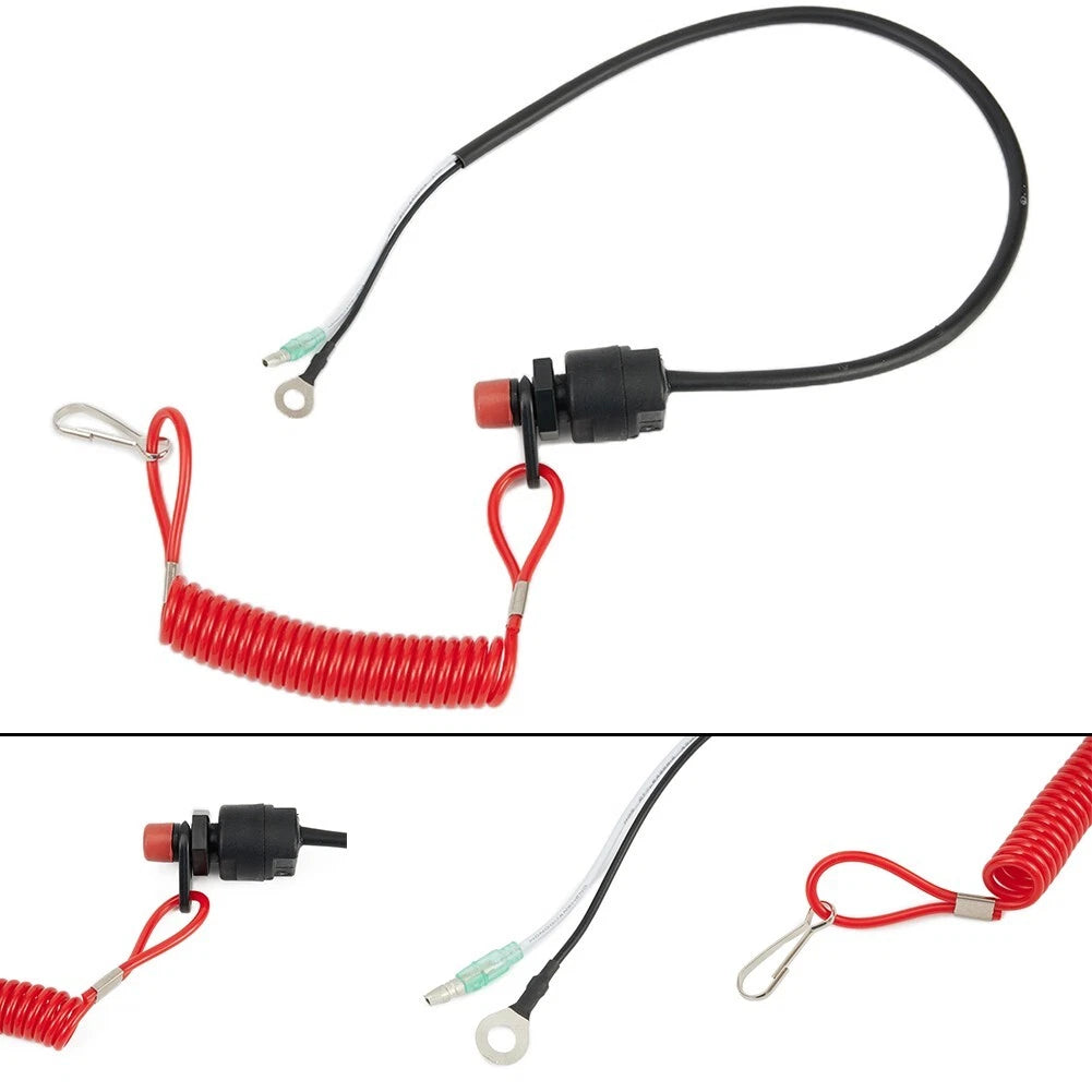 Outboard Engine Kill Switch & Safety Tether Lanyard for Universal Models