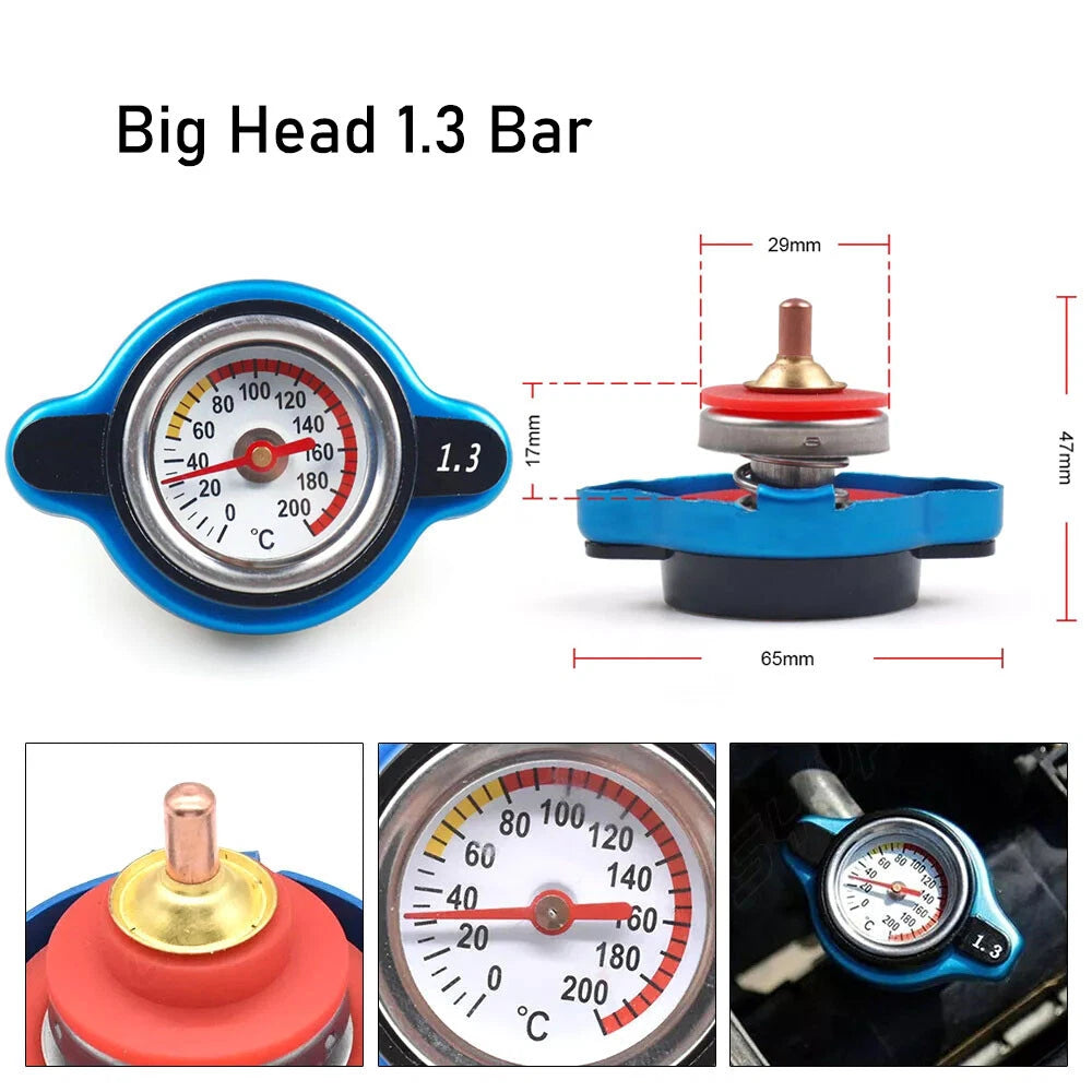 Thermostatic Gauge Radiator Cap 1.3 Bar for