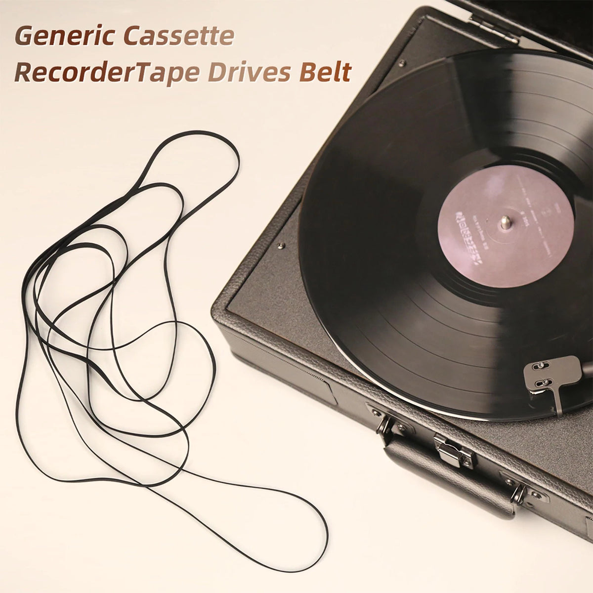 Set of 10 Rubber Turntable Belts for