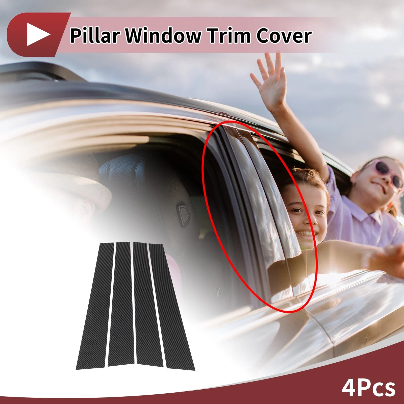 Door Pillar Window Trim Front Left Right for Lexus RX (1998–2002)