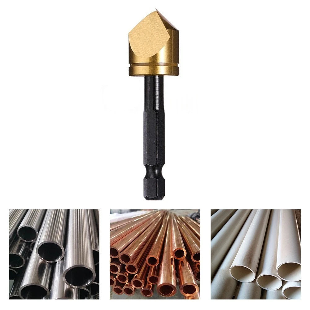 Chamfer Drill Bit 14 Inch Hex Shank for Wood Metal Sheet Deburring