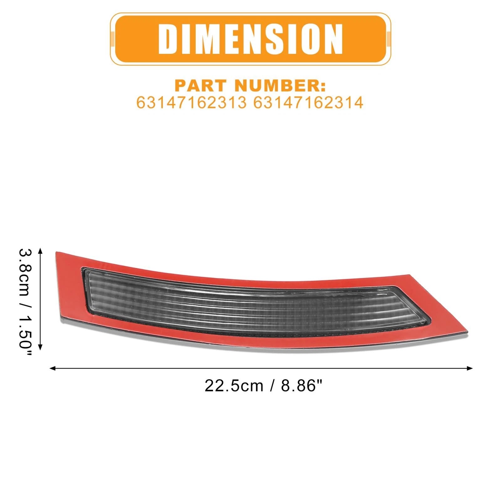 Front Bumper Reflector Side Marker Replacement for BMW E92 E93 (2007–2012)