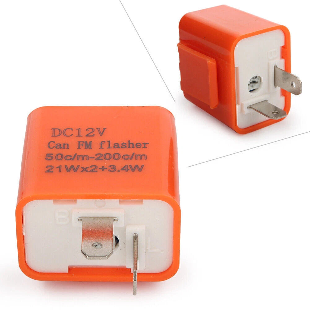 2 Pin LED Flasher Relay for Motorcycle Turn Signal Indicator