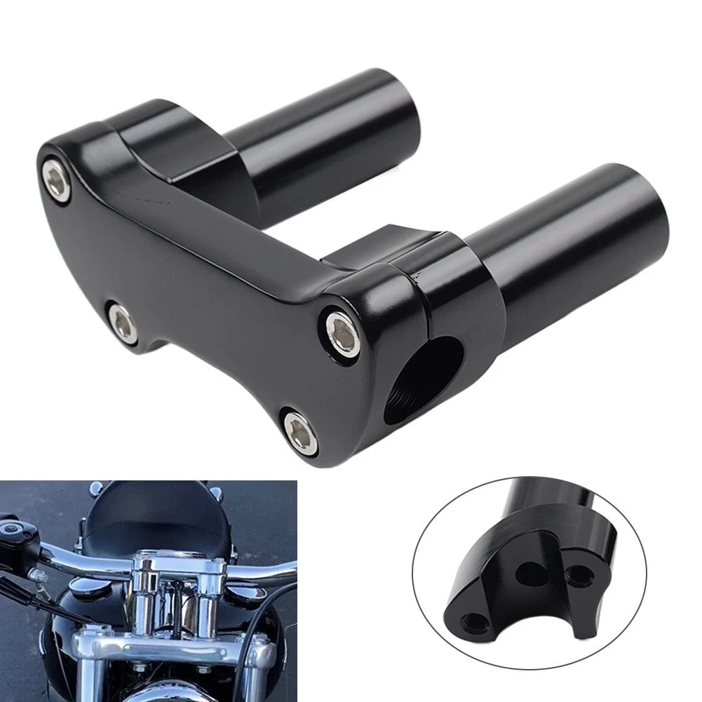 3.5" Straight Handlebar Riser & Top Clamp for Harley Dyna Tour Road Glide