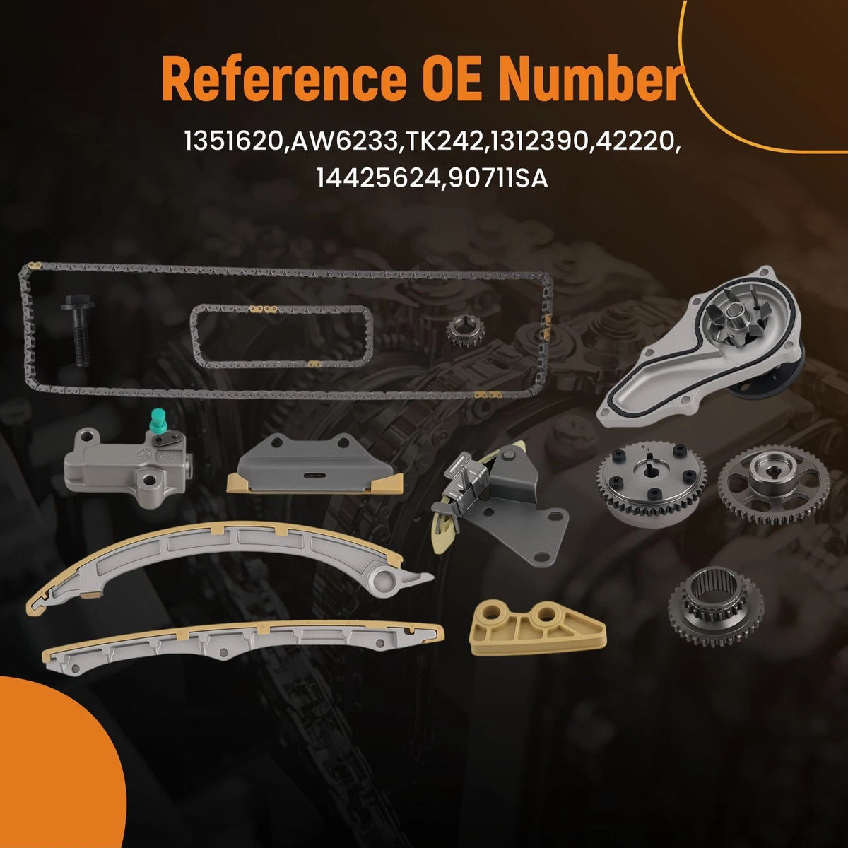 Timing Chain VVT Gear Kit for Honda CR-V 2.4L (2010–2011) Accord (2008–2012)