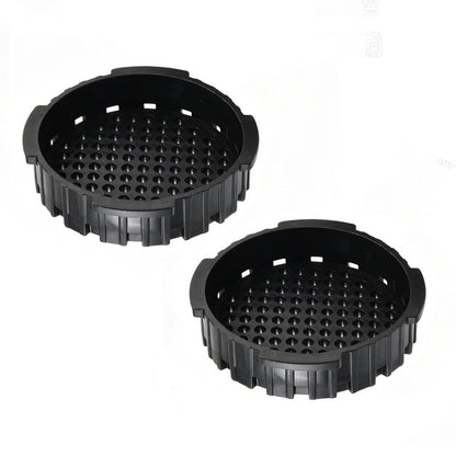 Filter Lid Cap Set of 2 for AeroPress Coffee Maker Black Rubber