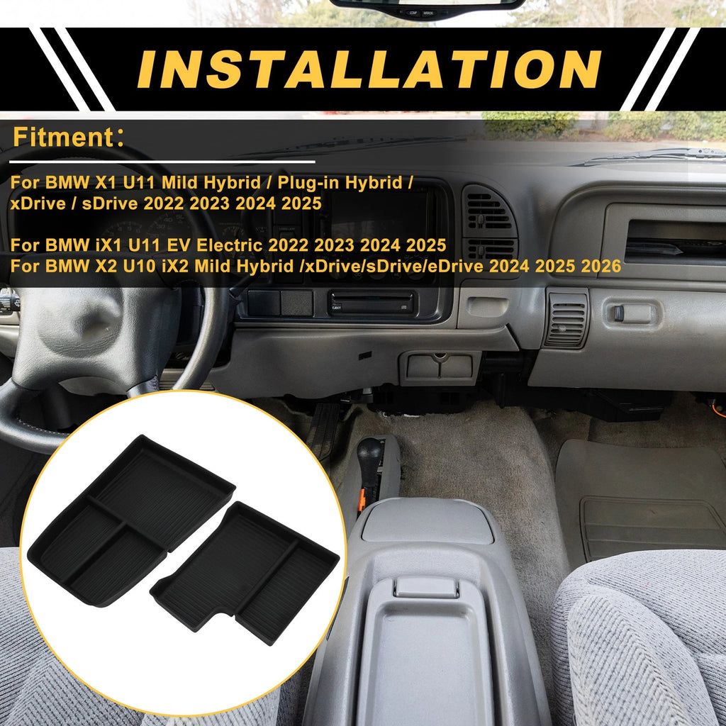 Center Console Armrest Organizer Tray for BMW X1 U11 (2022–2025)