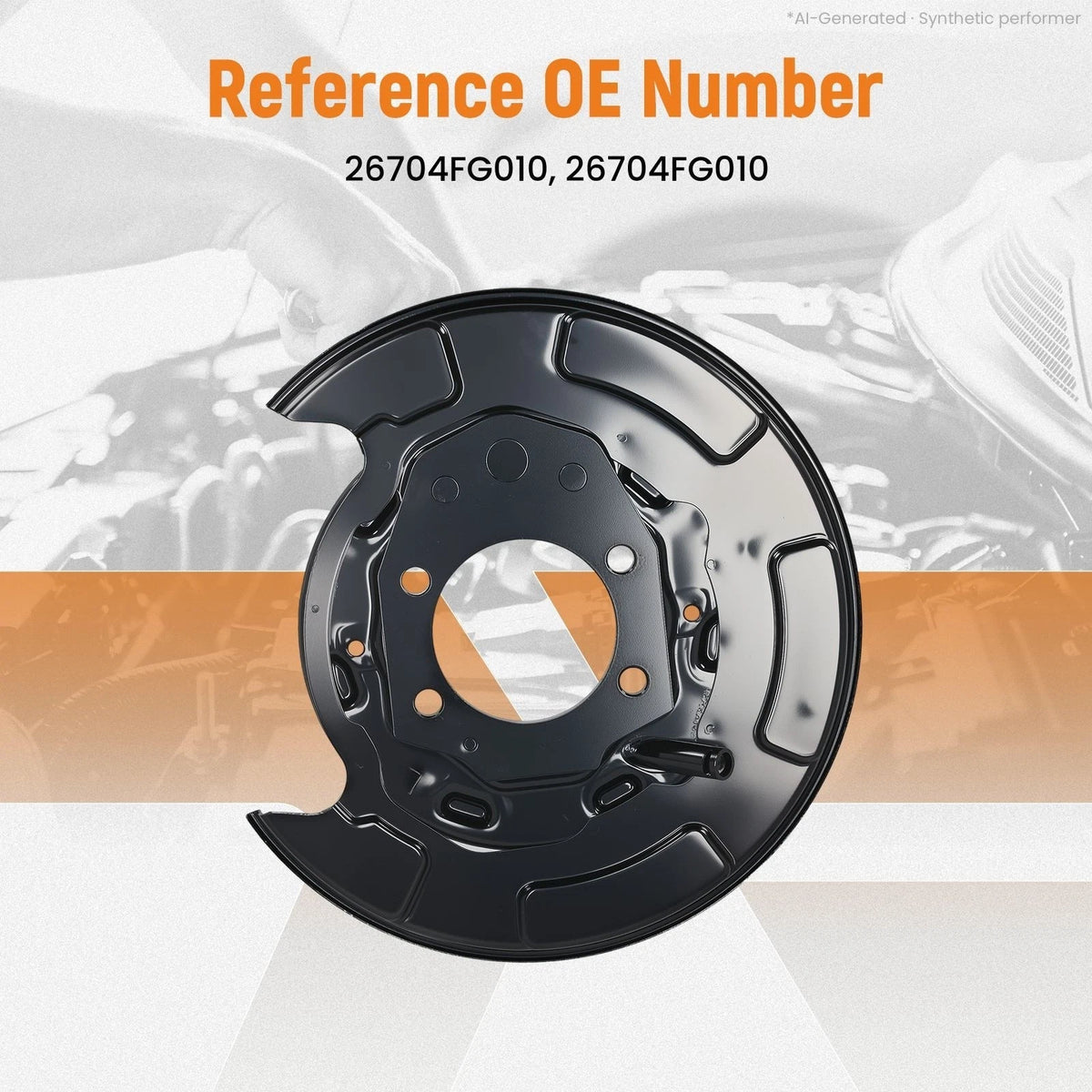 Rear Left Disc Brake Splash Shield for Subaru Forester (2008–2013) 26704FG010