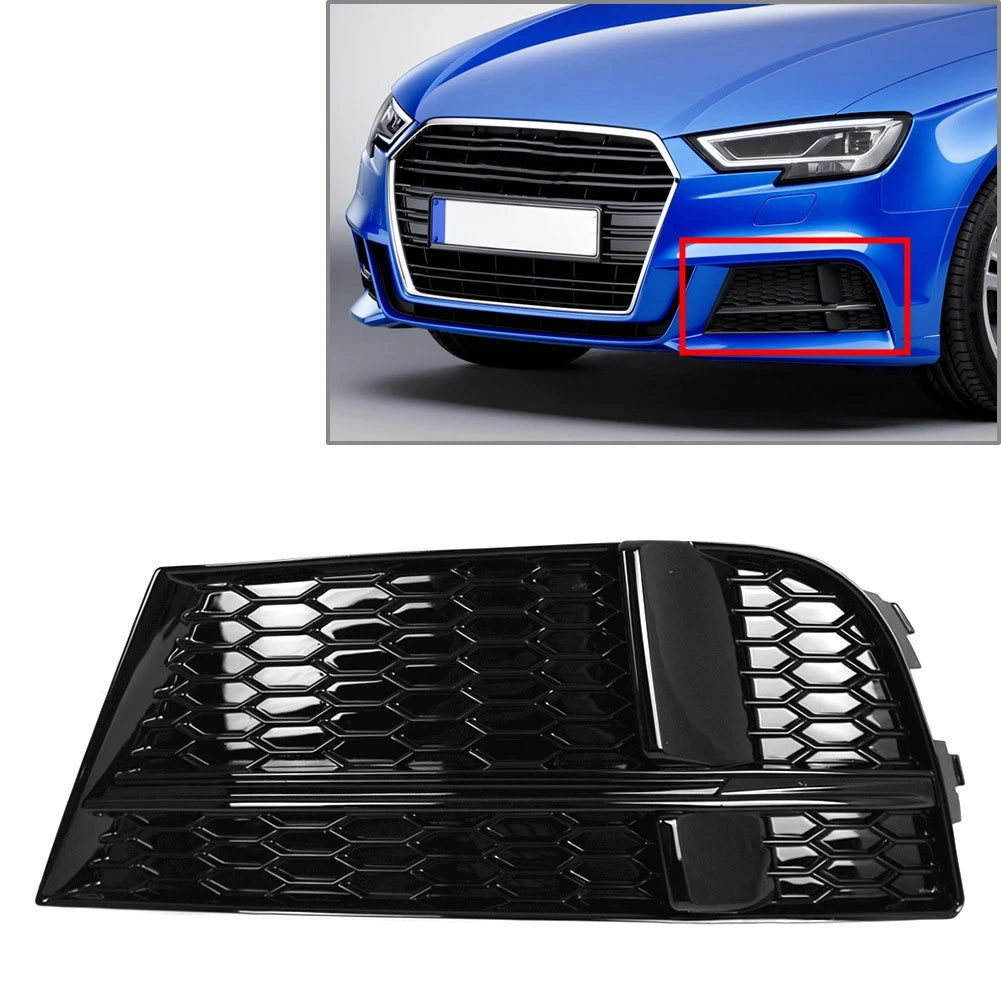Closed Mesh Honeycomb Front Bumper Fog Light Grille For Audi A3 S3