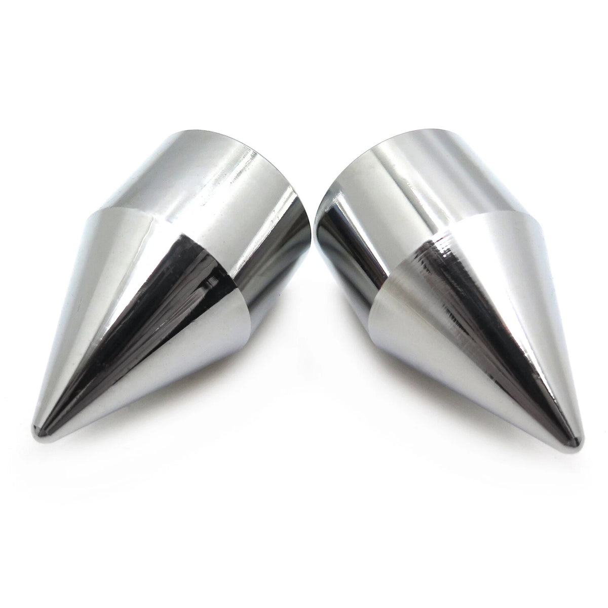 Set of 2 Chrome Cone Handle Bar Ends for Honda CBR (1993–2007)